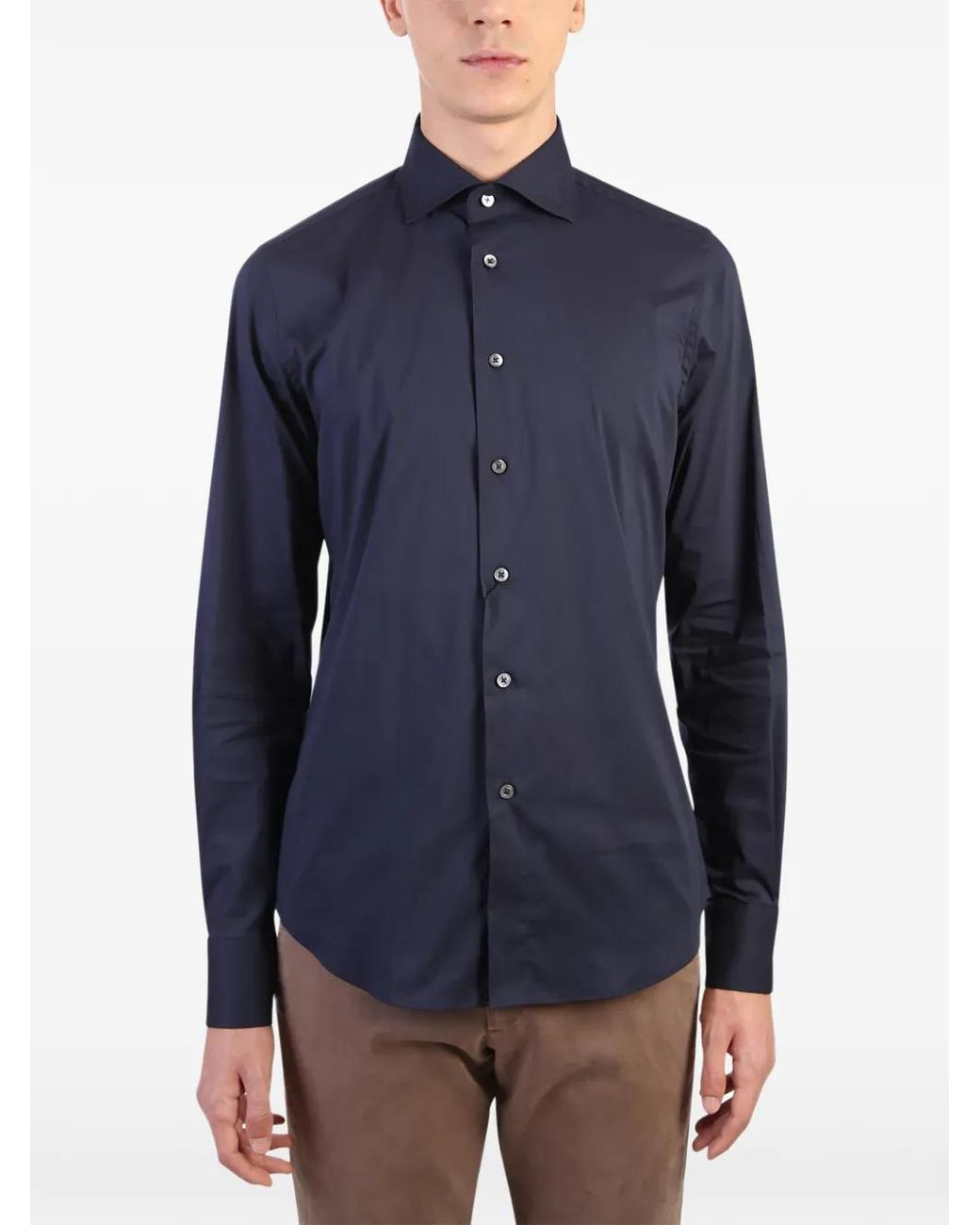 Dell'Oglio Blue Button-Fastening Shirt for men