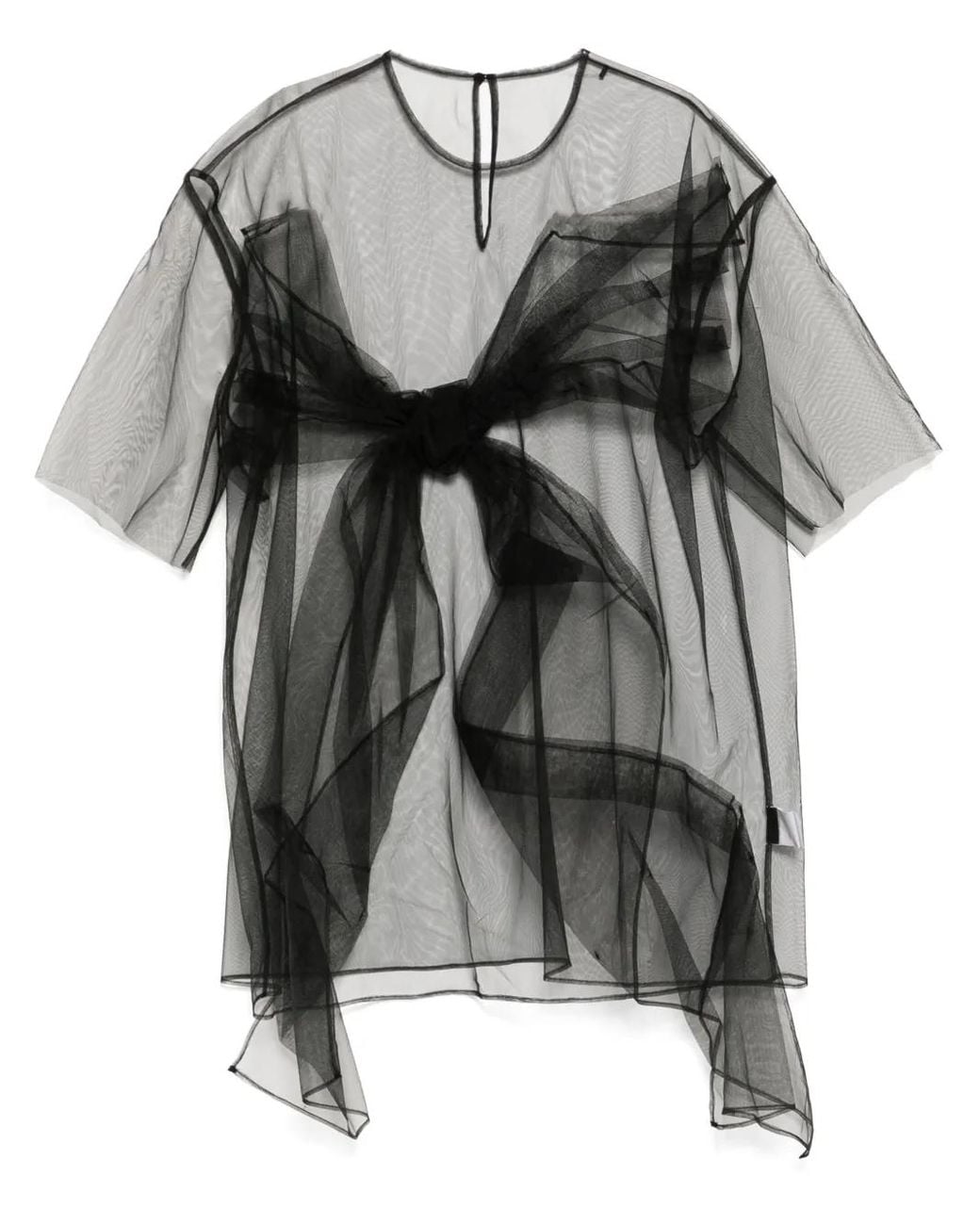 JNBY Gray Bow-Embellished Oversize T-Shirt