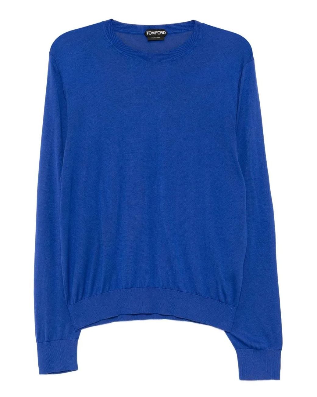 Tom Ford Blue Silk T-Shirt for men