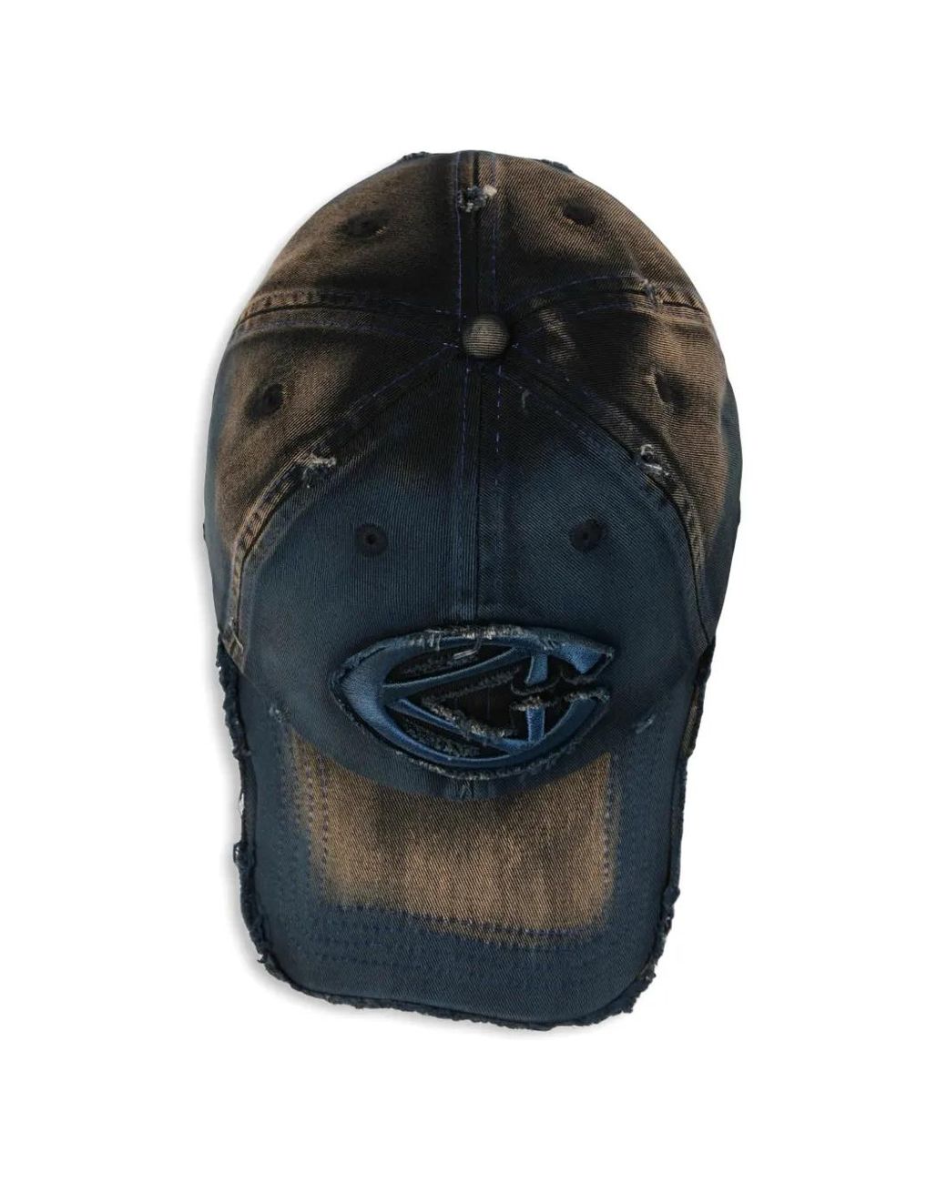 CAMPERLAB Blue Logo-Patch Distressed Cap