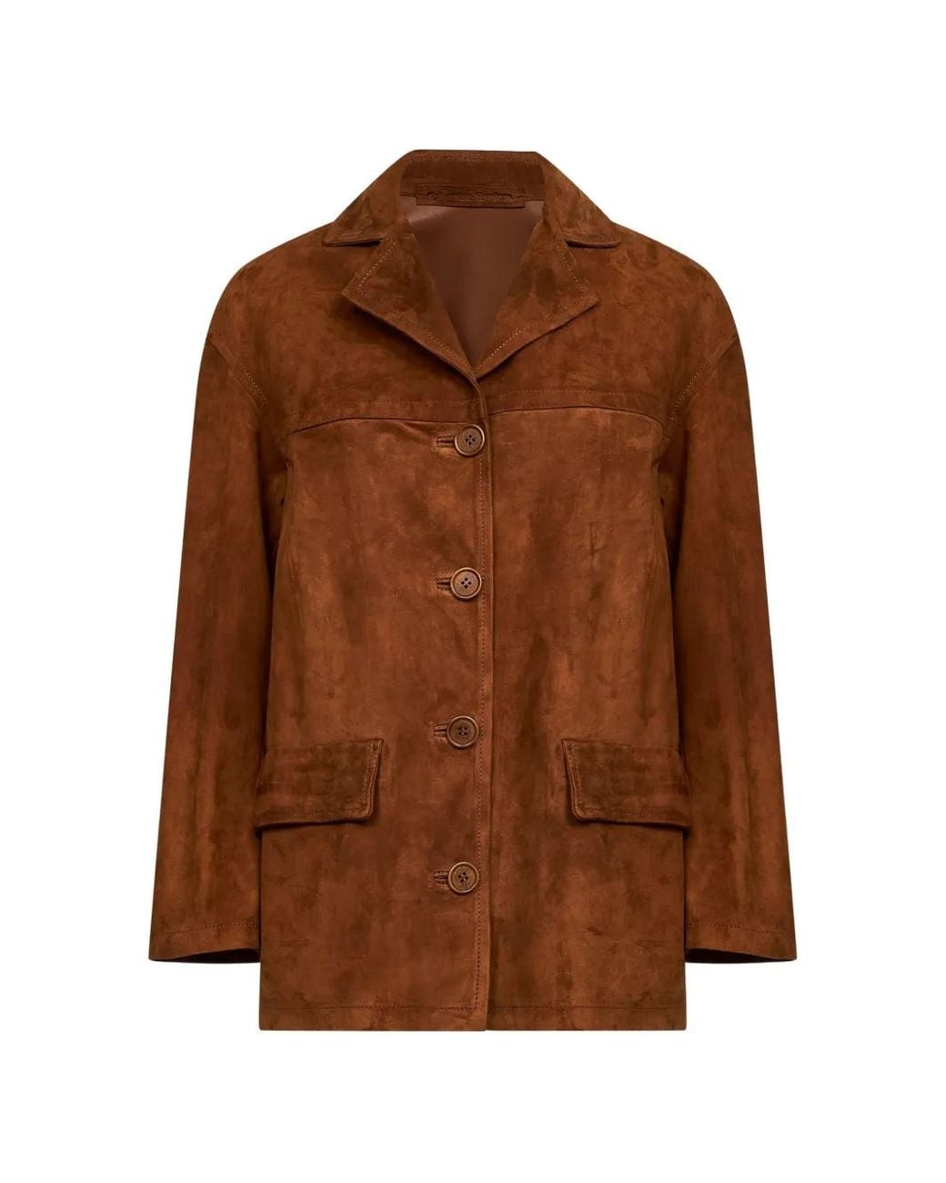 Salvatore Santoro Brown Flap-Pocket Suede Jacket