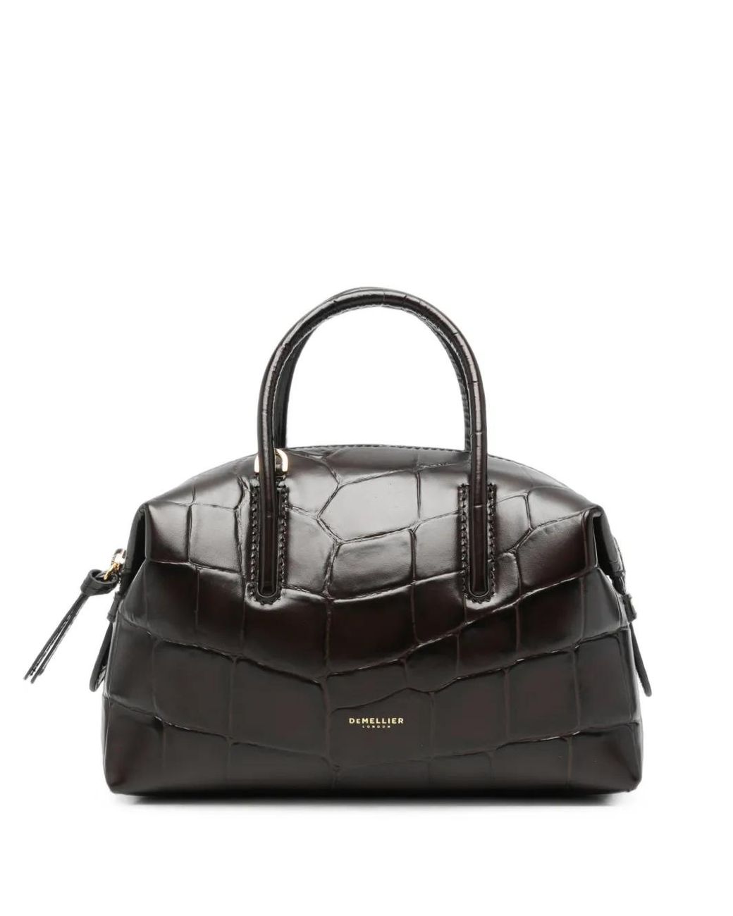 DeMellier London Black Stockholm Croc-Effect Tote Bag