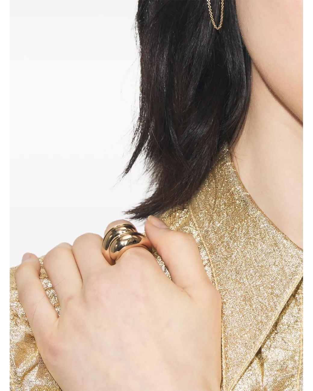 Tory Burch Metallic Pierced Ring