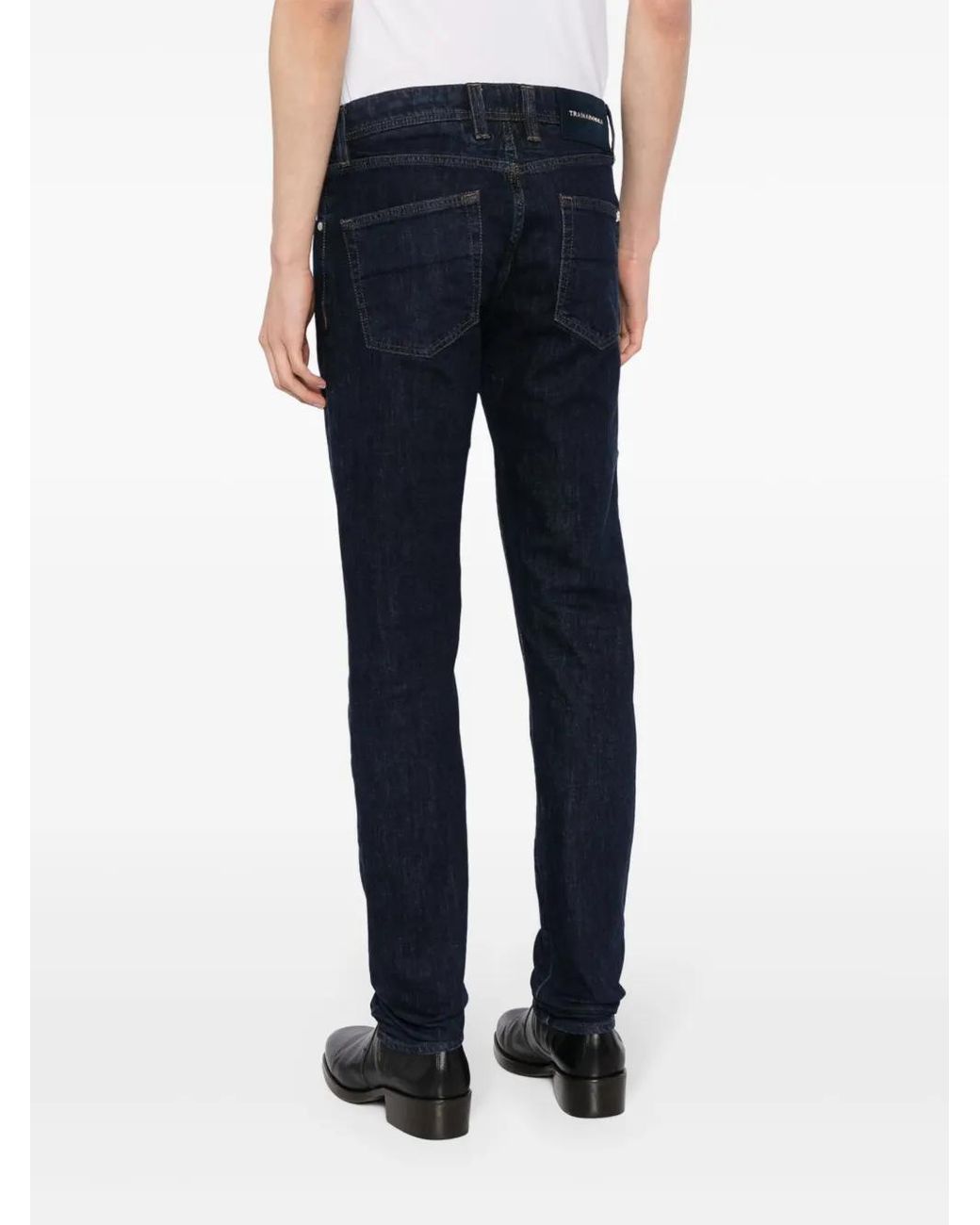 Sartoria Tramarossa Blue Leonardo Slim-Cut Cotton Jeans for men