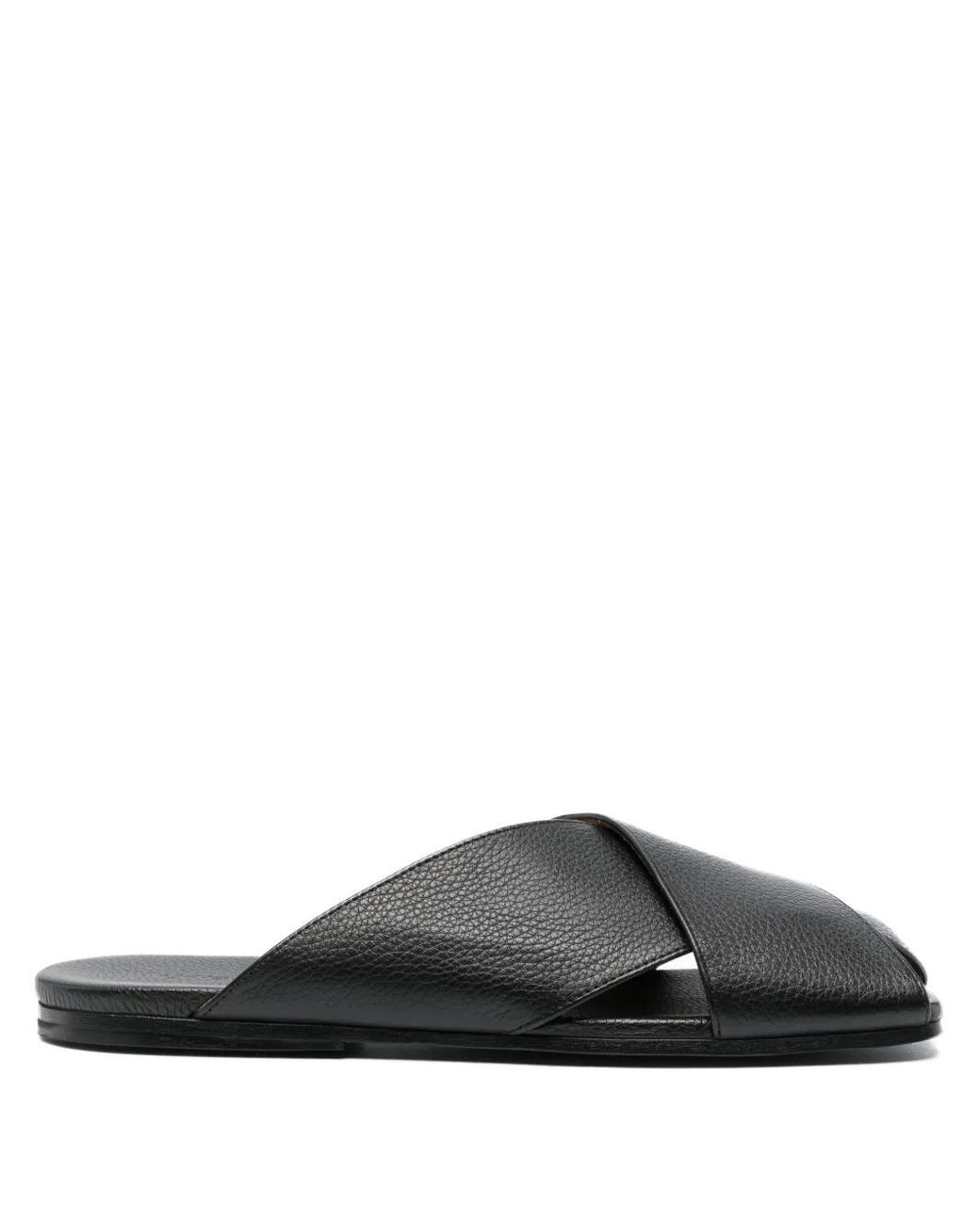Marsèll Black Spatola Leather Mules for men