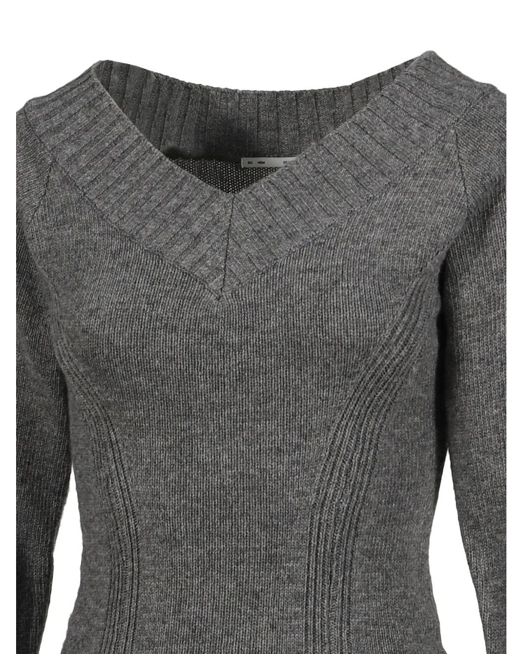 BOHEMSEO Gray Bok V-Neck Sweater