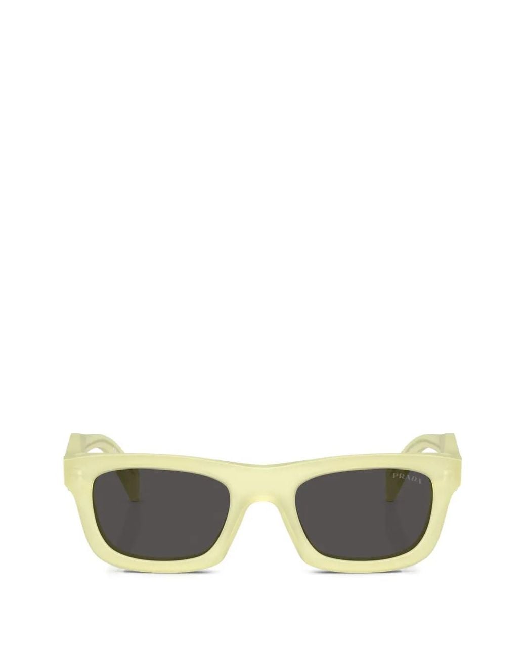 Prada Yellow Pillow Rectangle-Frame Sunglasses