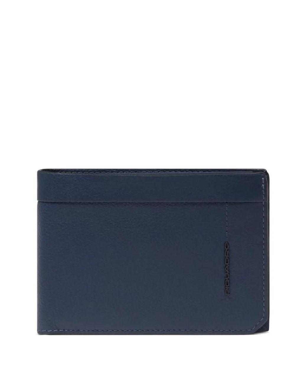 Piquadro Blue Grained Texture Wallet for men