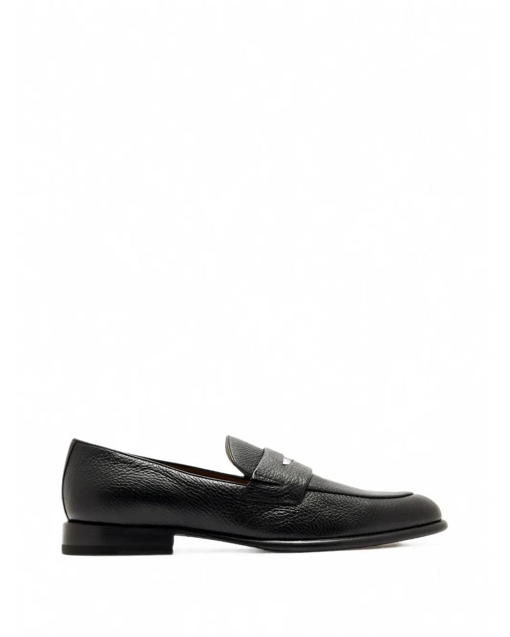 Neil Barrett Black Cervo Grain-Leather Loafers for men