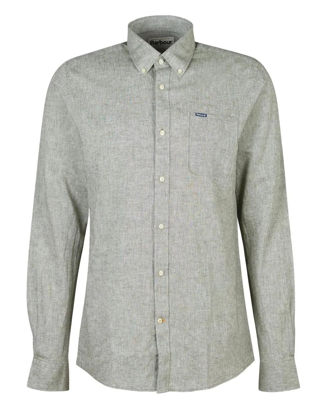 Barbour Gray Button-Down Shirt for men