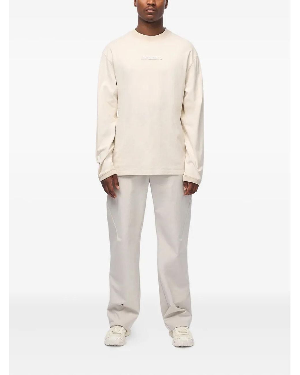 A_COLD_WALL* White Concealed-Fastening Trousers for men