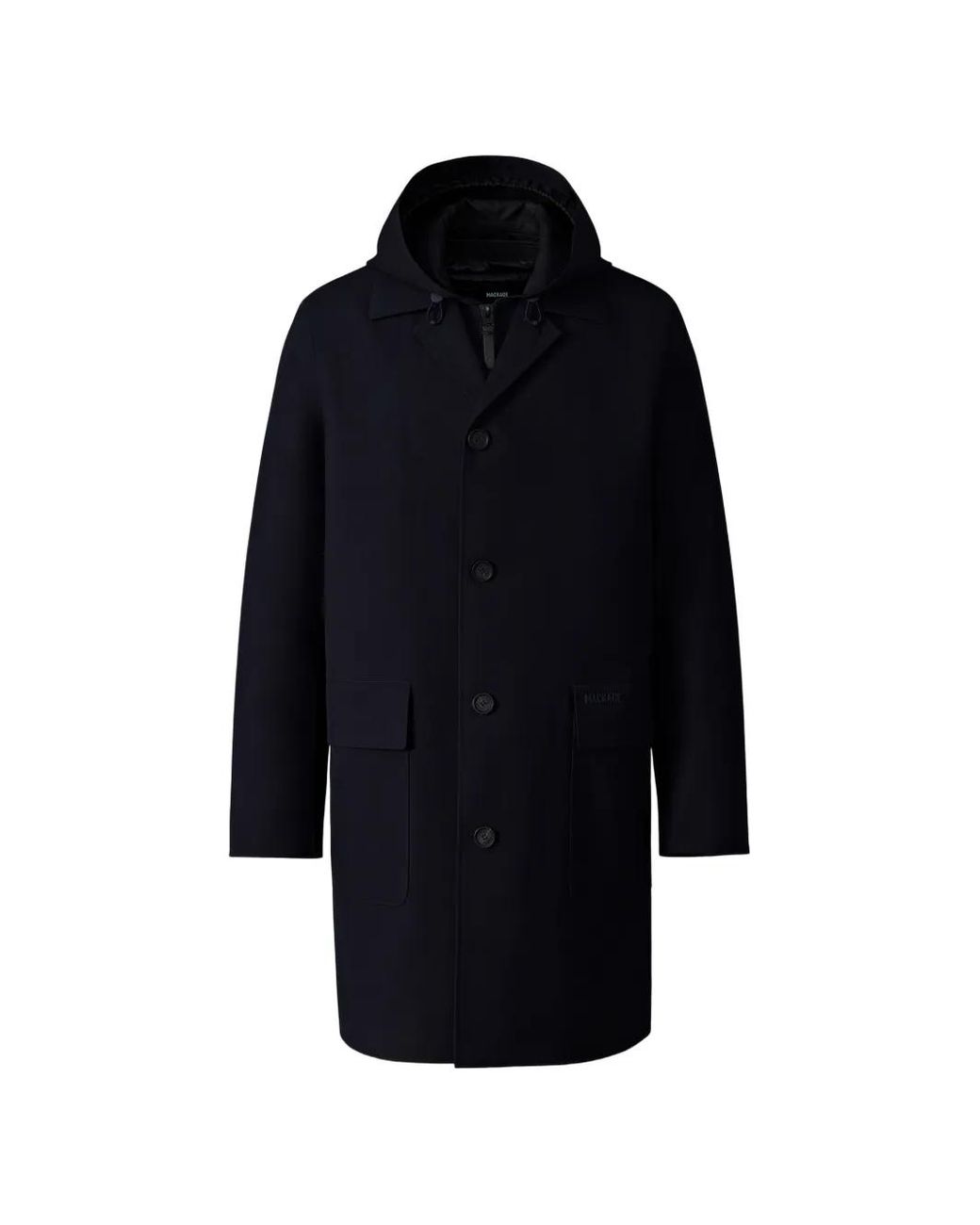 Mackage Blue Mathia Hooded Pocket Coat for men