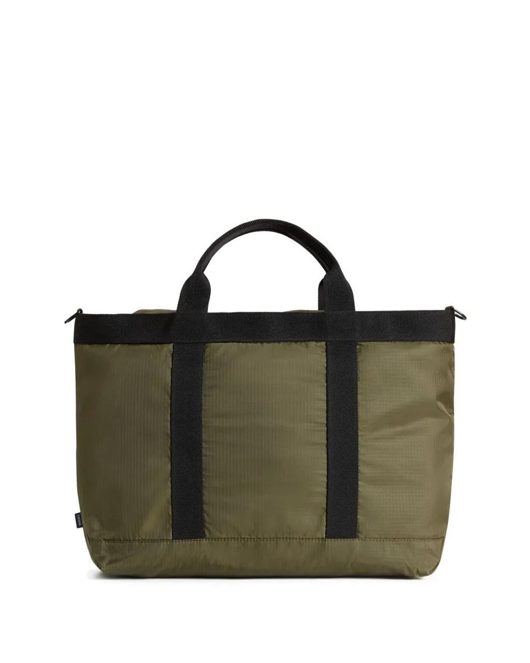Woolrich Black Pouch-Pocket Tote Bag for men