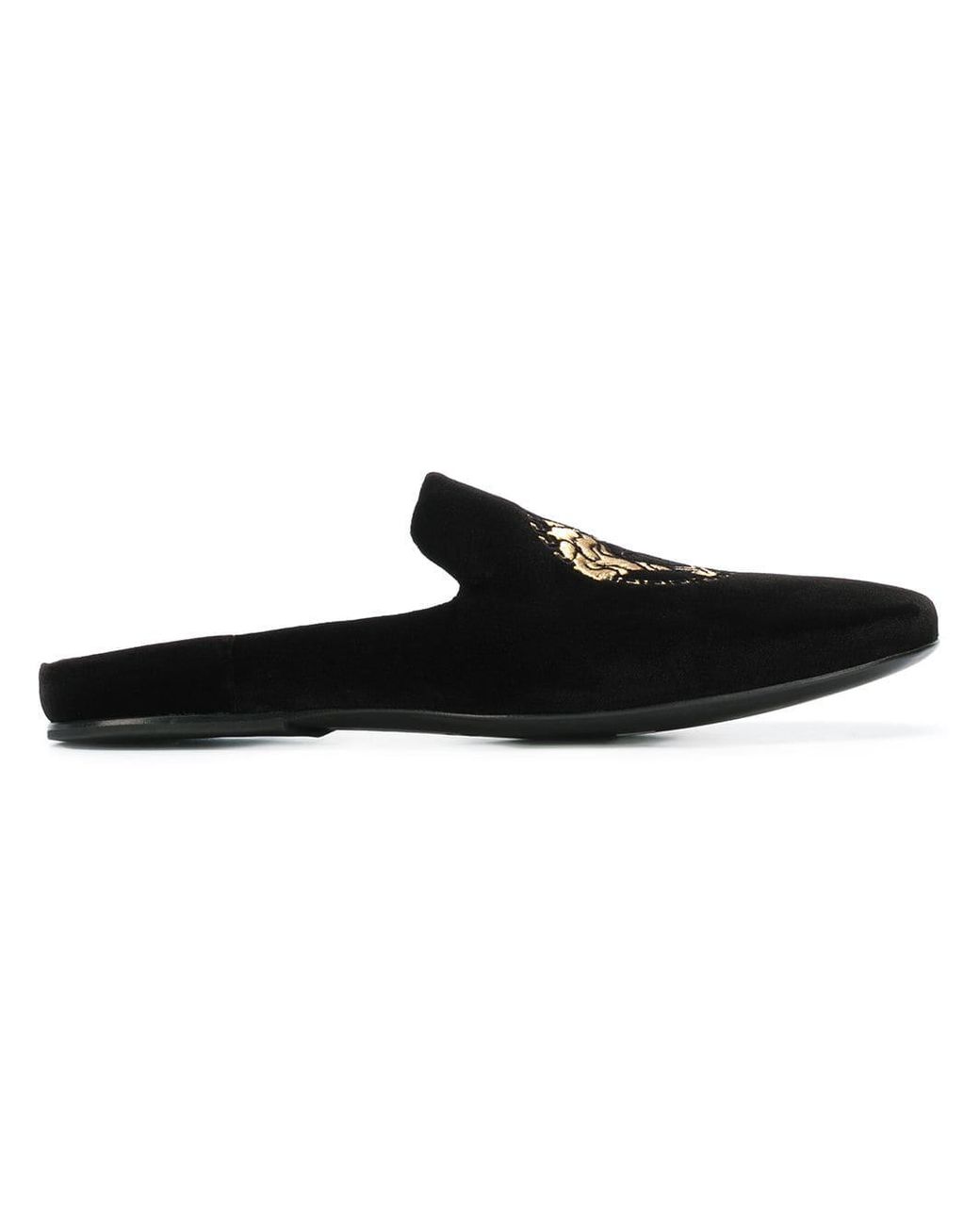 Versace Embroidered Mules in Black for Men | Lyst