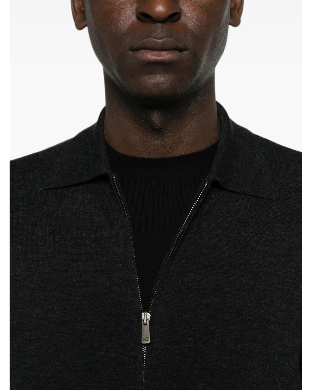 Bompard Black Milano Zip-Up Jacket for men