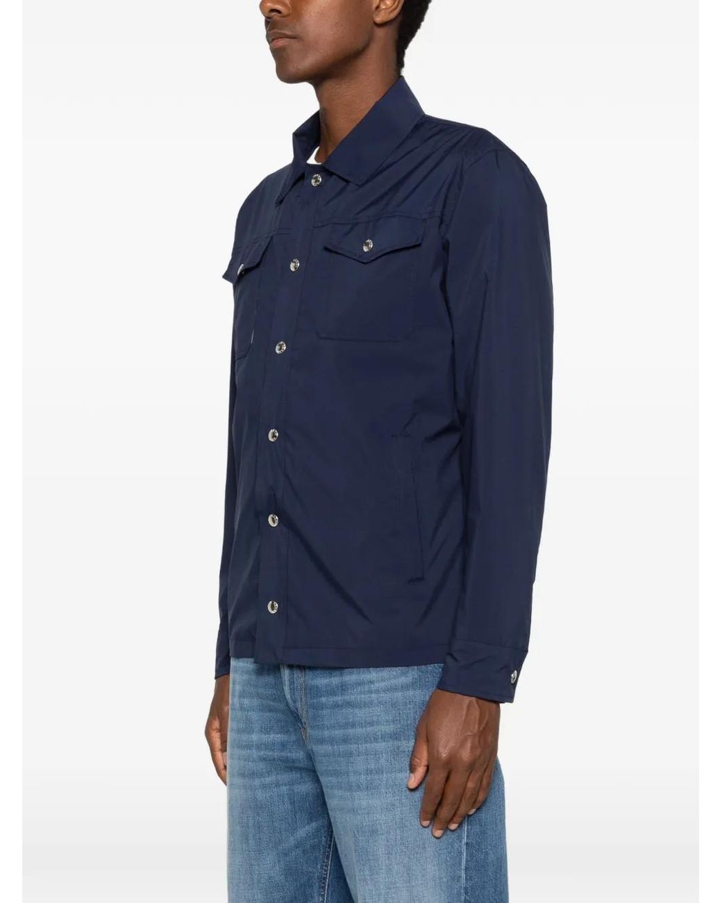 Barba Napoli Blue Row Jacket for men