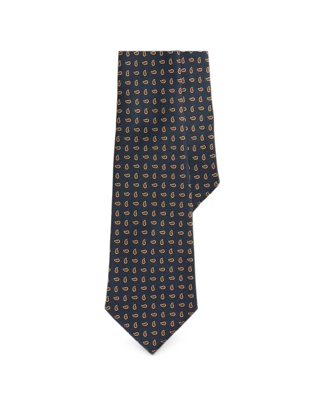 Polo Ralph Lauren Black Paisley-Print Silk Tie for men