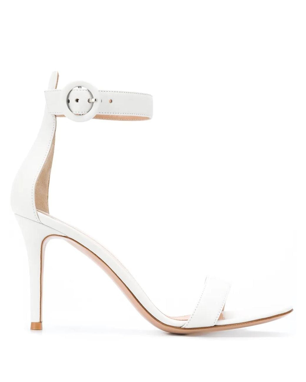 Gianvito Rossi White Portofino 85Mm Leather Sandals