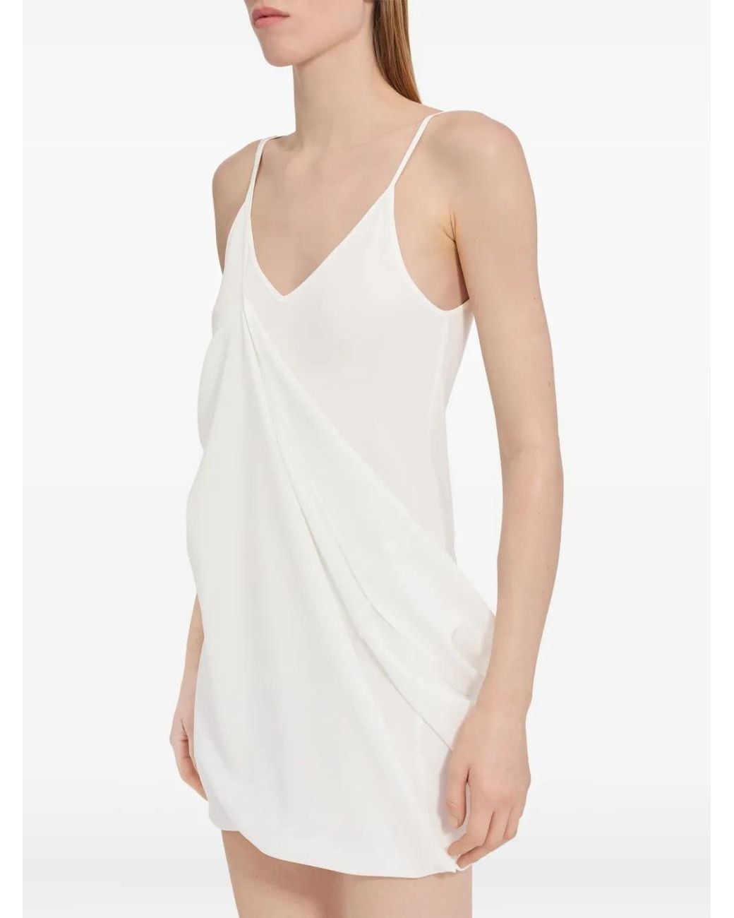 MM6 by Maison Margiela White Silk Dress