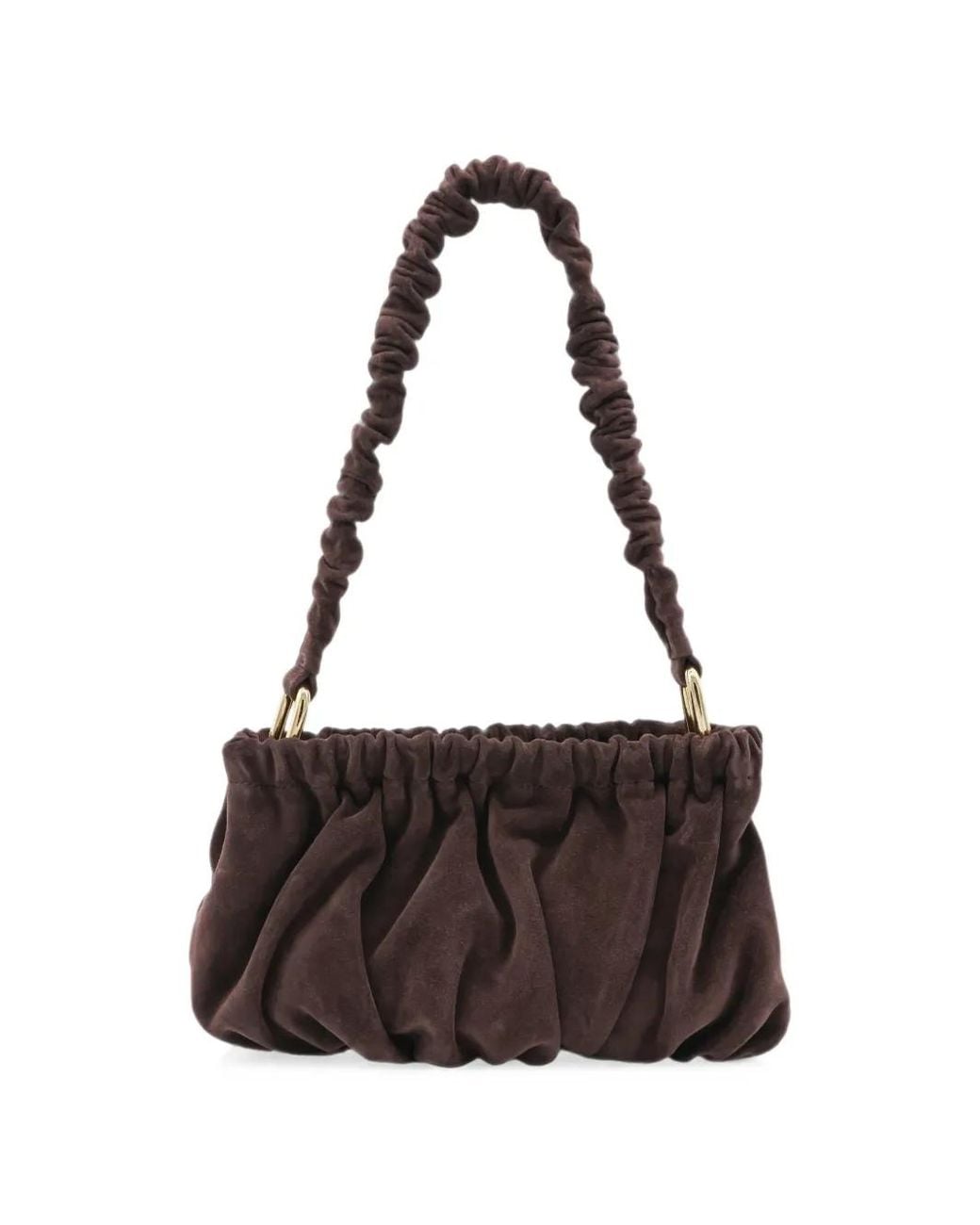 Marni Brown Ruched Shoulder Bag