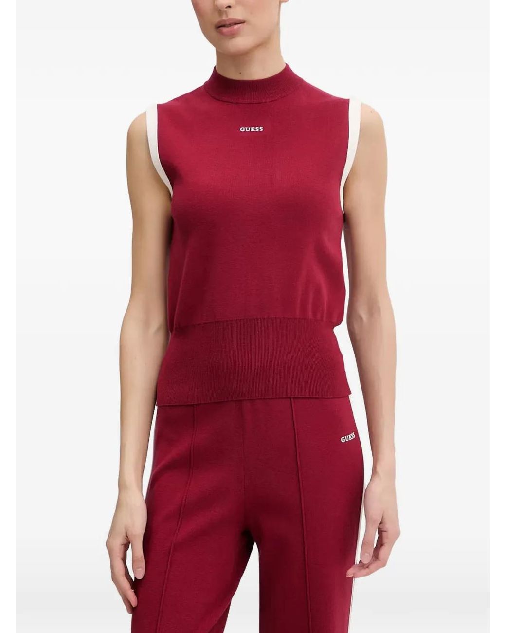 Guess Red Pullunder Mit Logo-Print