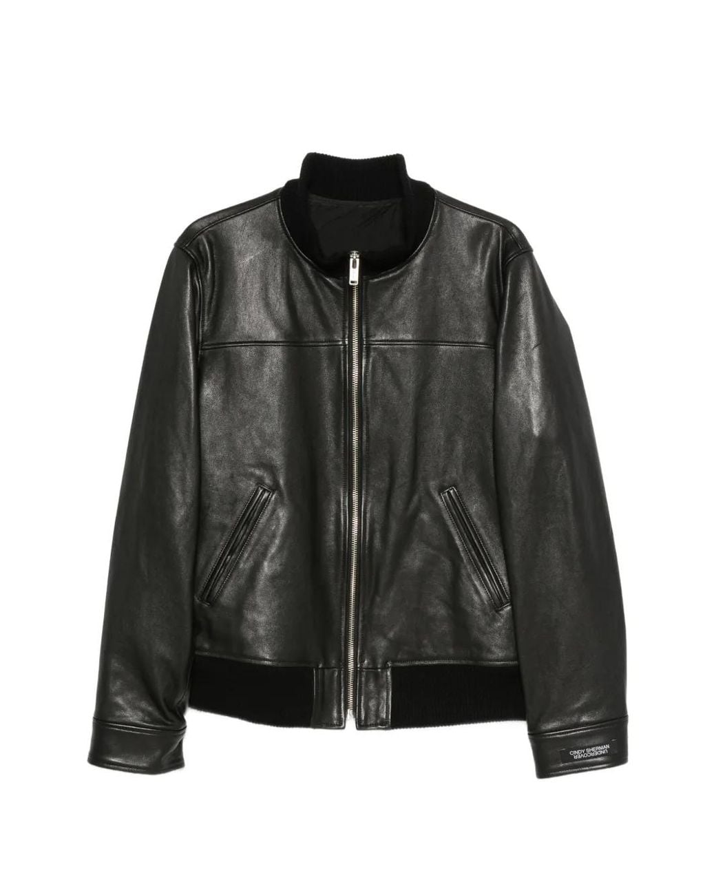 Undercover Black X Cindy Sherman Graphic-Print Leather Jacket for men