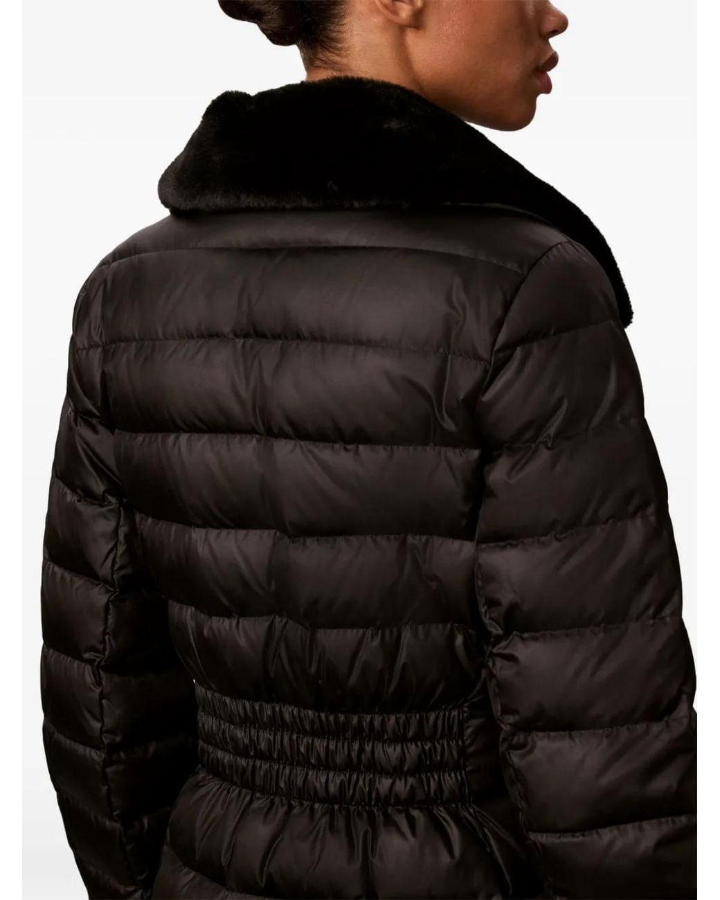 Calvin Klein Black Faux-Fur Collar Padded Jackets