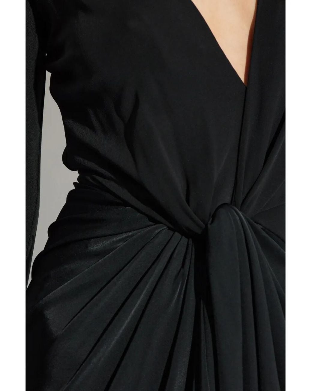 Victoria Beckham Black Knot-Detail Jersey Gown