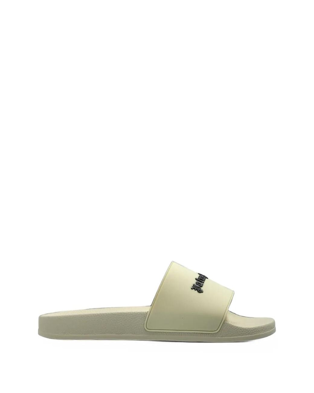 Palm Angels Natural Logo-Plaque Slides for men