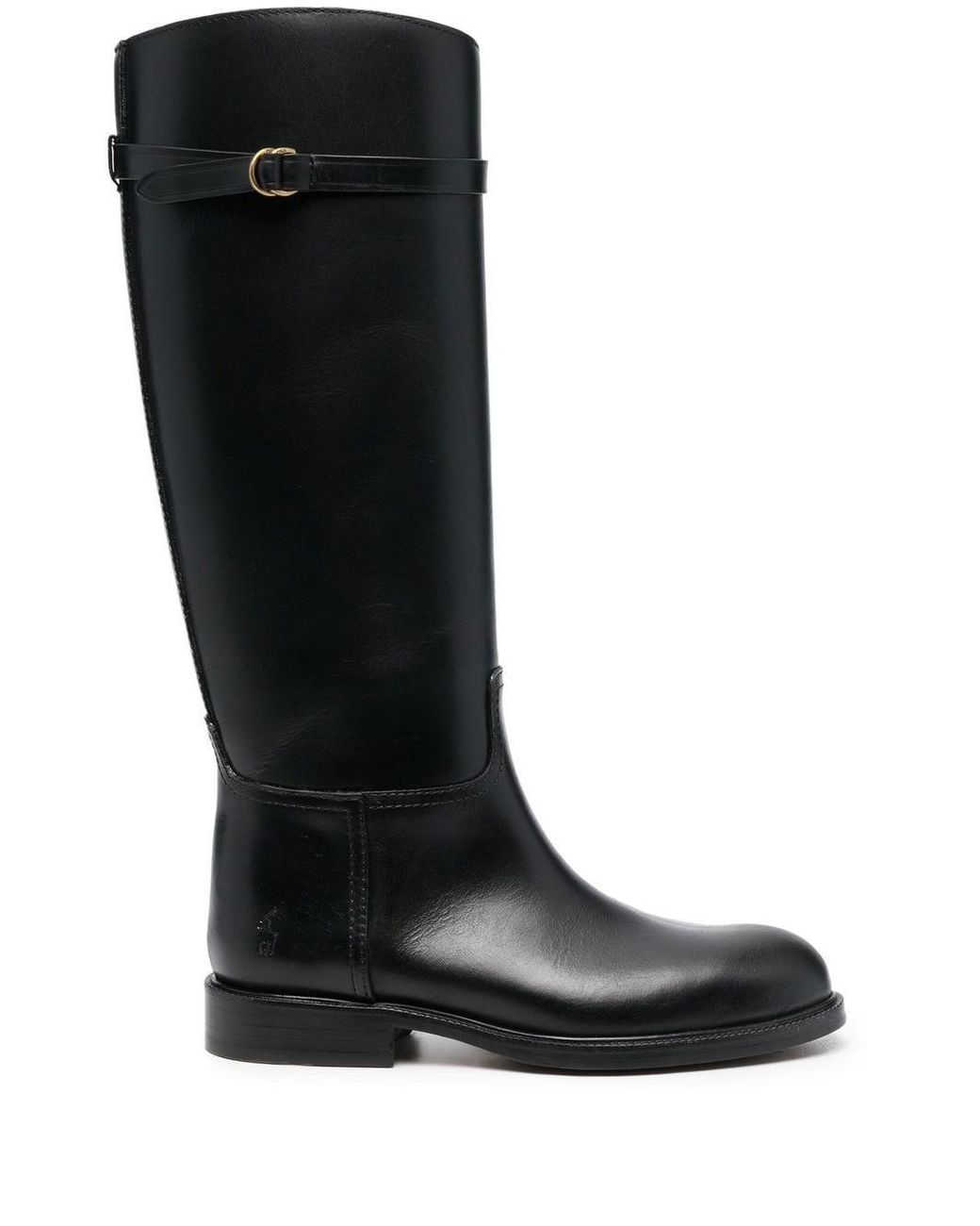Polo Ralph Lauren Buckle-detail Riding Boots in Black | Lyst UK
