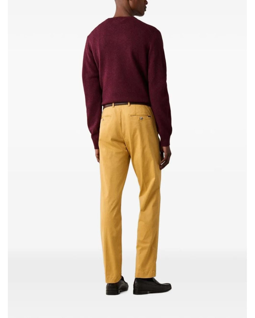 Hackett Yellow Kensington Slim-Fit Chinos for men