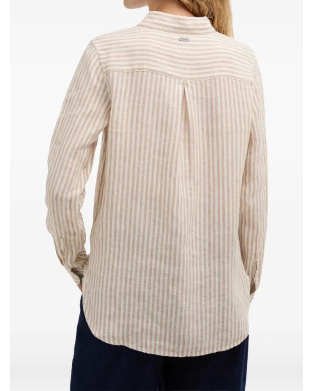Barbour Pink Chemise Rayée À Manches Longues