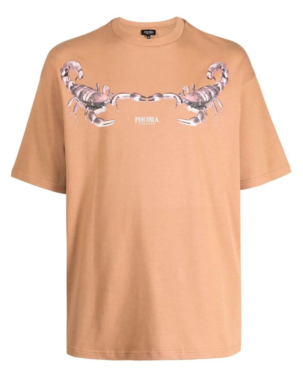 Phobia Natural Scorpion-Print Cotton T-Shrit for men