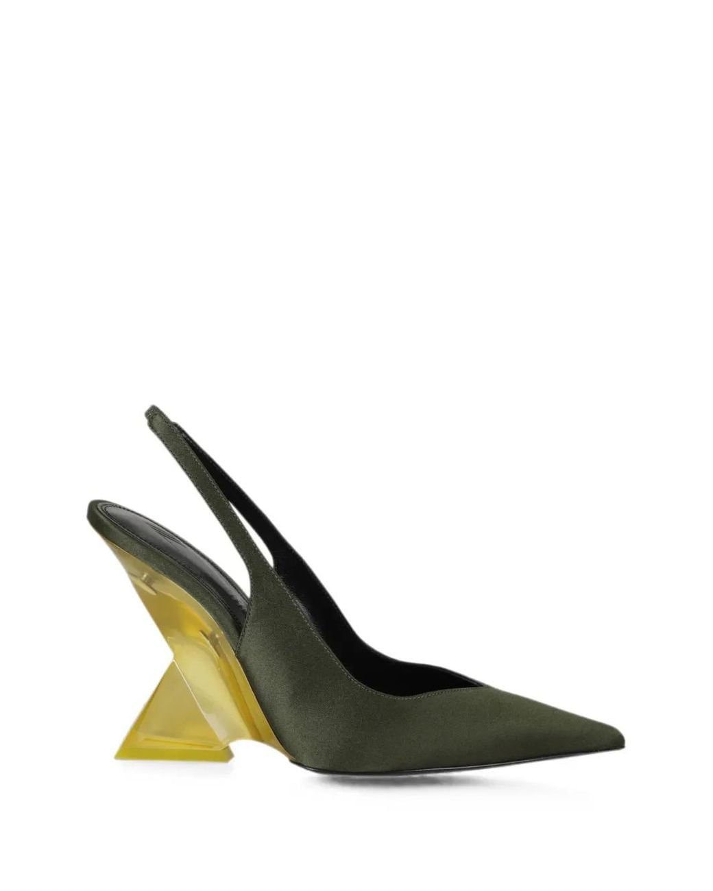 The Attico Green Cheope Sculptural-Heel Slingback Pumps