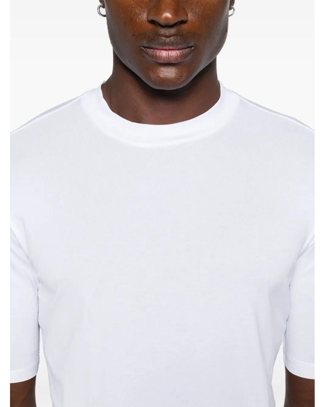 Malo White Crew-Neck T-Shirt for men