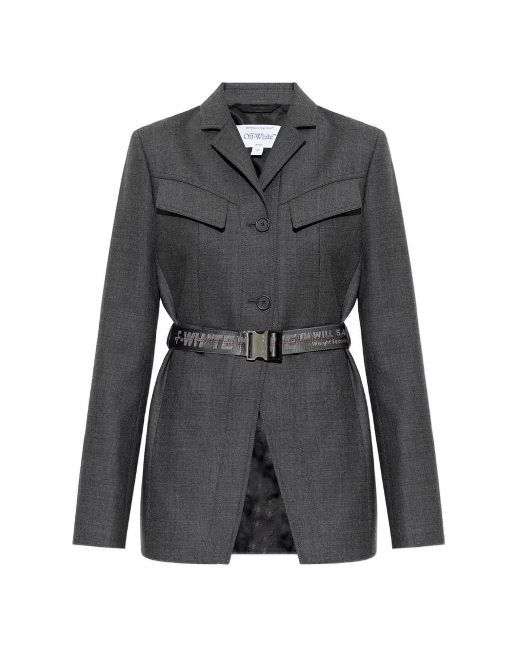 Off-White c/o Virgil Abloh Black Industrial-Belt Toybox Jacket
