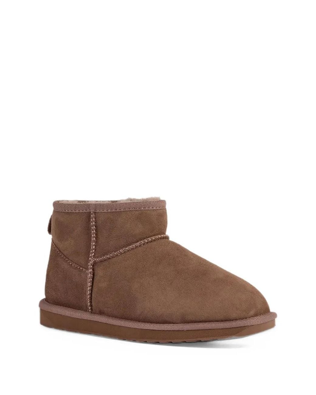 EMU Brown Shearling-Lined Ankle Boots