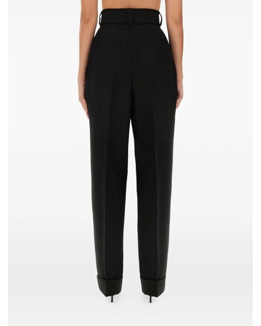 Max Mara Black Street Piano Trousers