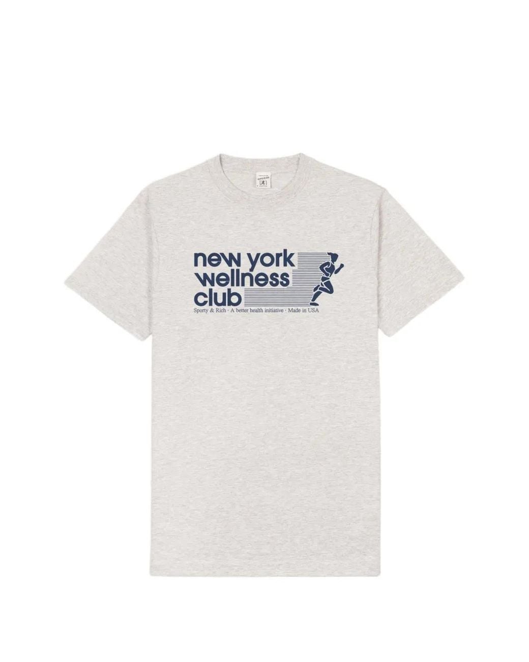 Sporty & Rich White Graphic-Lettering T-Shirt for men