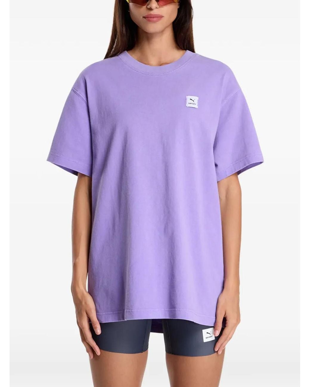 PUMA Purple X Saysky Graphic-Print T-Shirt