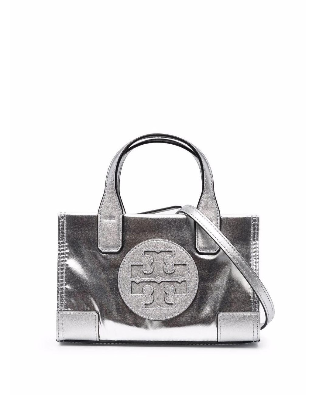 Tory Burch Ella Metallic Micro Tote Bag Lyst