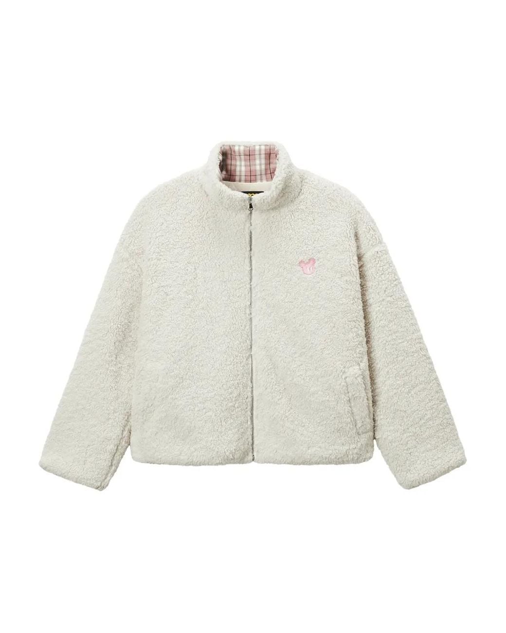 Mini Cream White Turtleneck Zip Jacket