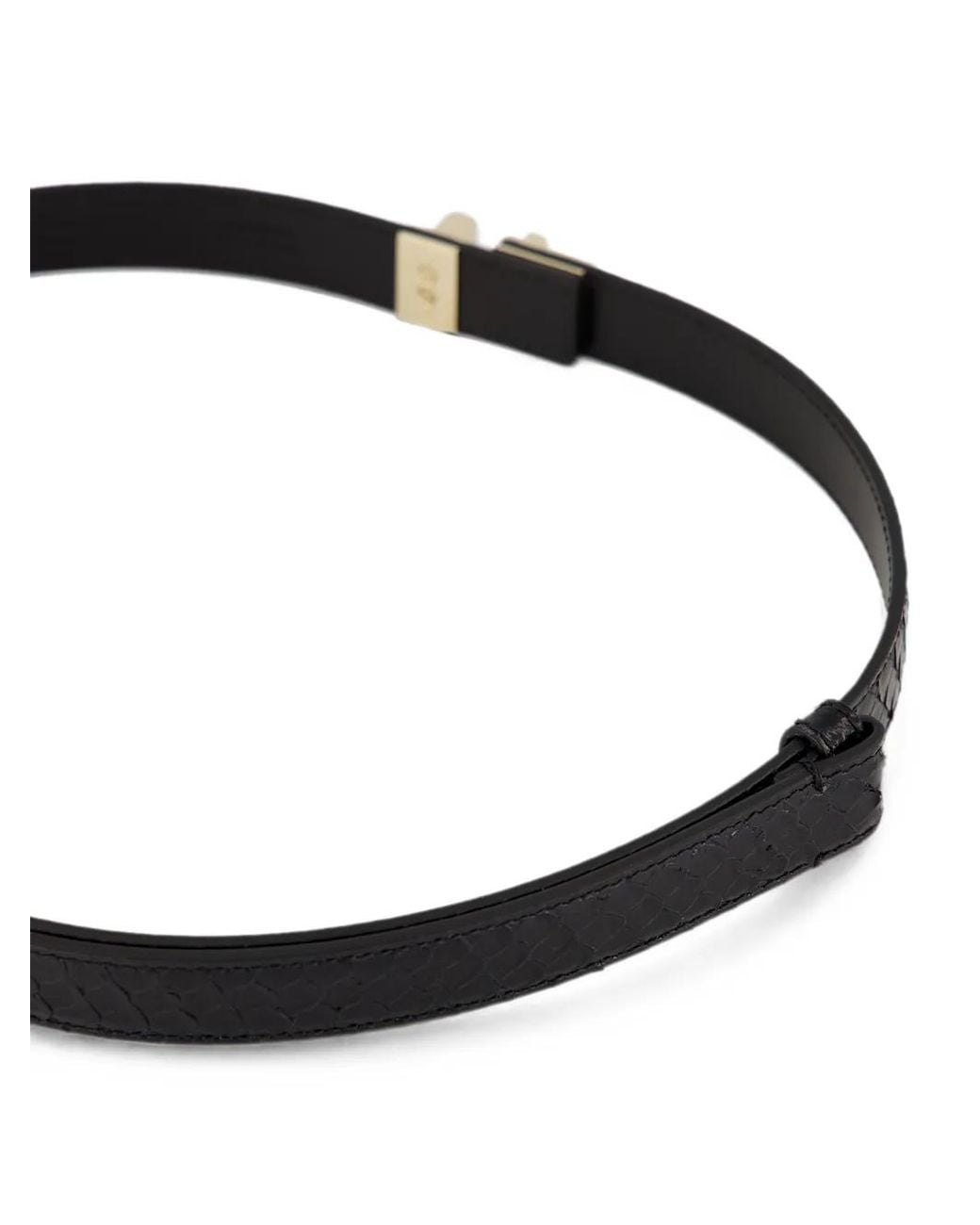 Tom Ford White Braided-Effect T-Clasp Belt