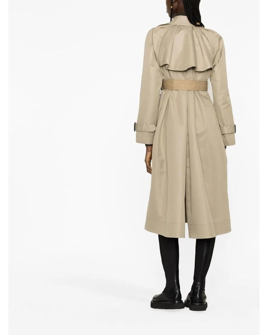 Sacai Natural Two-Tone Buttoned Coat