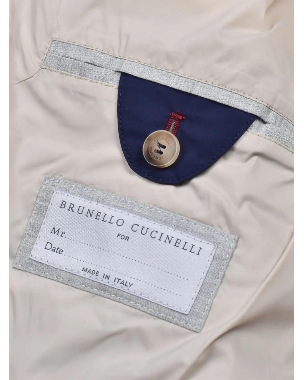 Brunello Cucinelli Blue Quilted Classic-Collar Jacket for men