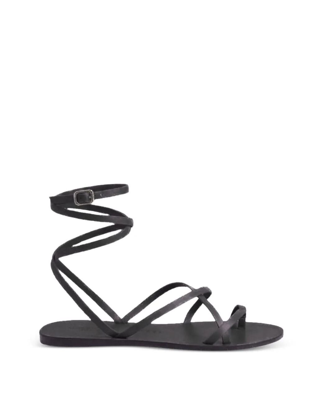 Manebí White X Alex Rivière Studio Valentina Ankle-Tie Flat Sandals