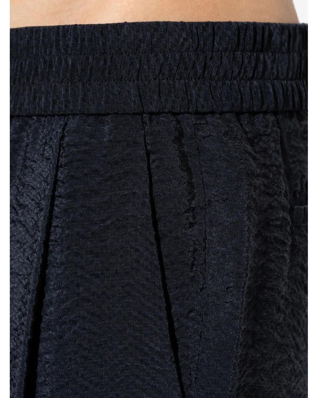 Giorgio Armani Blue Crinkled-Effect Tapered Trousers for men