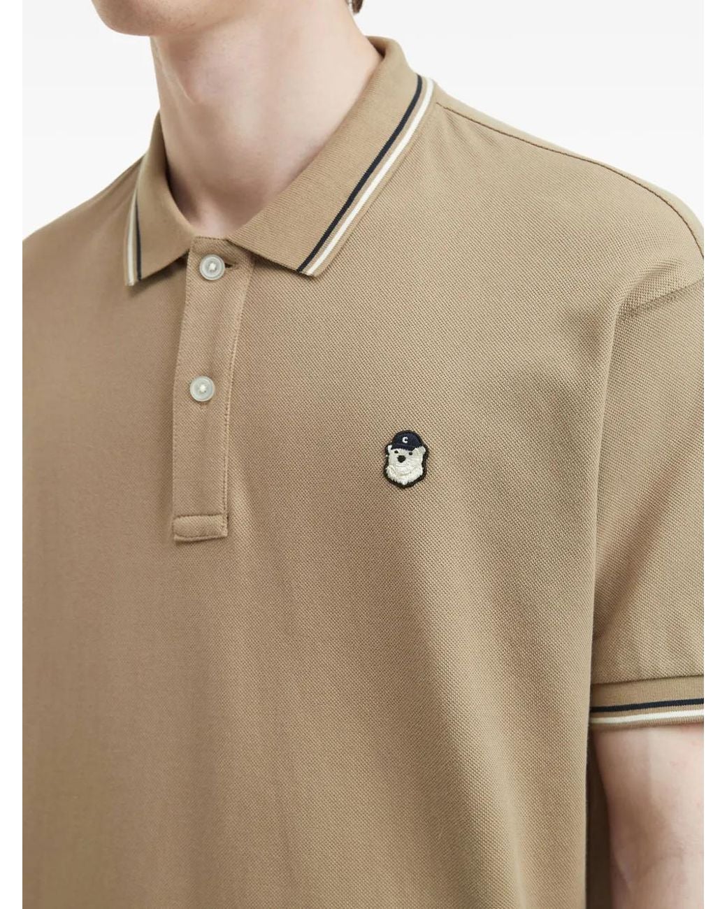 Chocoolate Natural Logo-Patch Polo Shirt for men