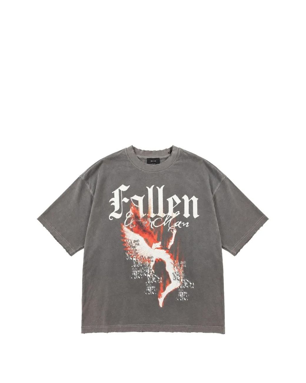 WARMAN Gray Graphic-Print Distressed T-Shirt for men