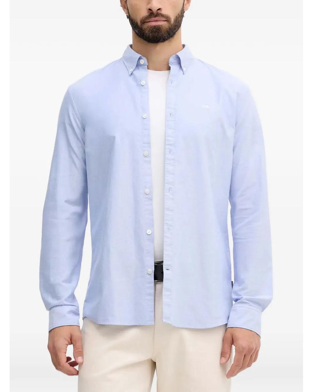 Lindbergh Blue Button-Down Collar Shirt for men